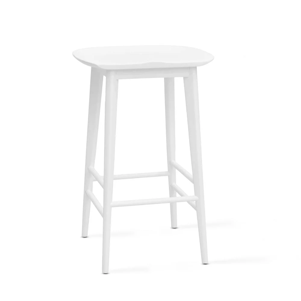 Steve Silver Hilton White Solid Acacia Wood Counter Stool