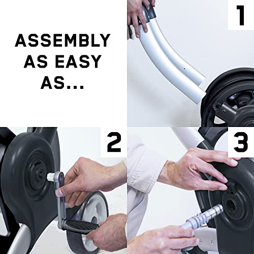 AMES 2518000 Reel Cart, NeverLeak Design, Holds 200 ft. of 5/8 in. Garden Hose, Heavy Duty Aluminum, Silver