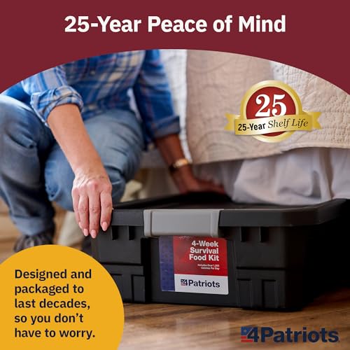 4Patriots 2-Week Survival Food Kit: Emergency Food Supply Designed to Last 25 Years, 84 Servings