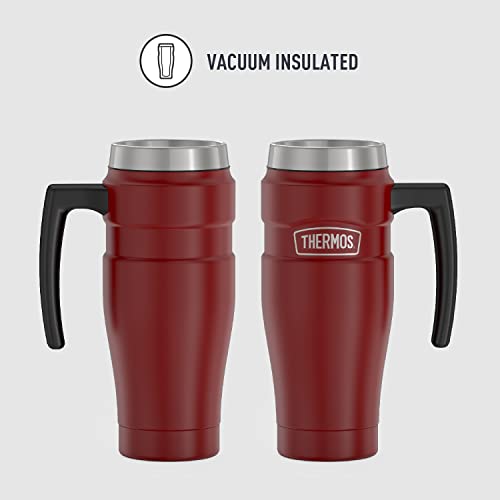 THERMOS Stainless King Vacuum-Insulated Travel Mug, 16 Ounce, Matte Stainless Steel