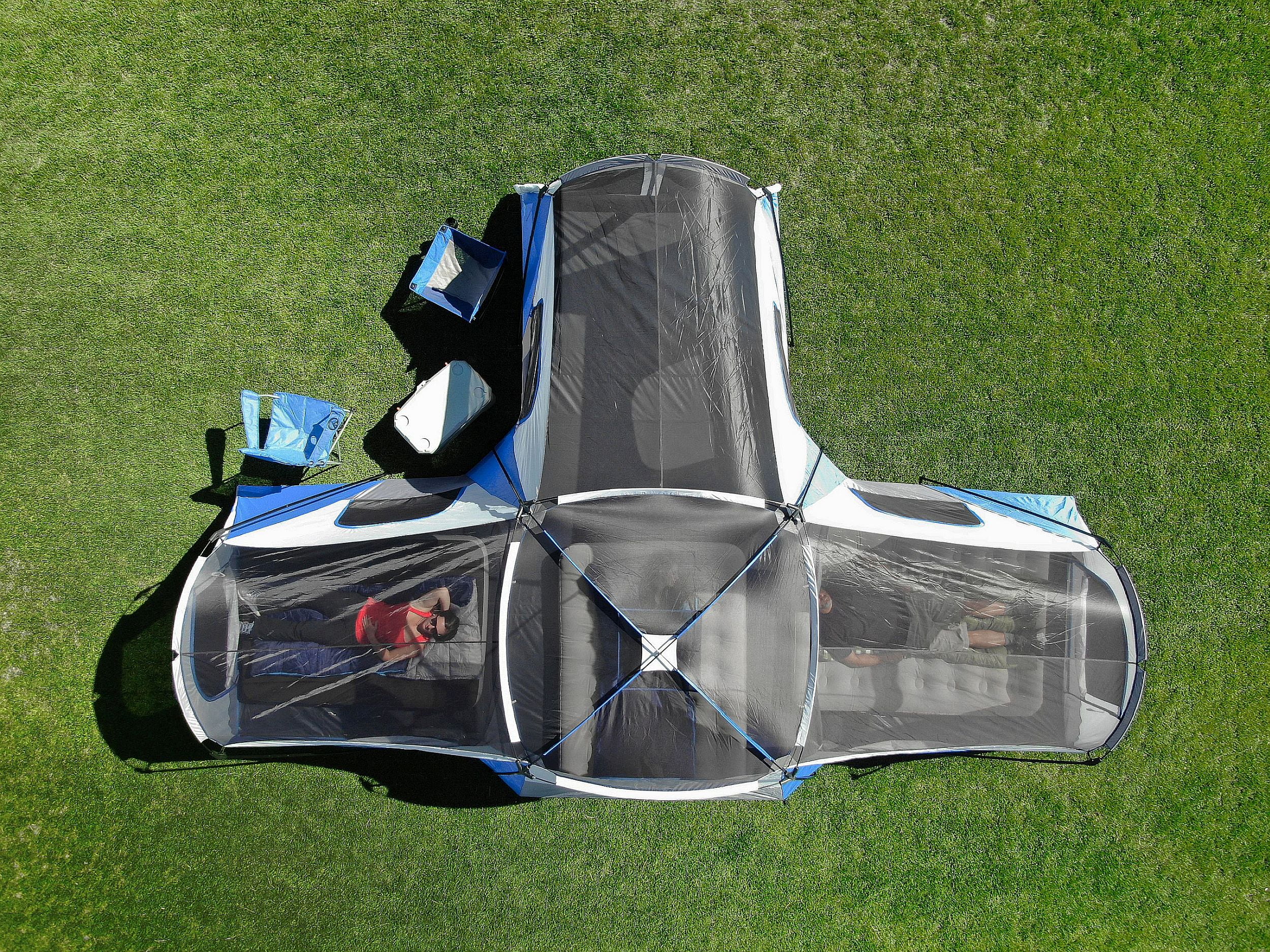 Ozark Trail 16-Person 3-Room Family Cabin Tent, with 3 Entrances