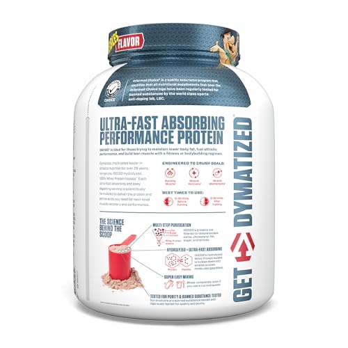 Dymatize x Fruity Pebbles ISO100 Whey Protein Powder Isolate, 25g of Protein, 20 Servings, 5.5g BCAAs, 120 Cal., Gluten Free, 1g Fat, 1g Sugar, 2g Carb