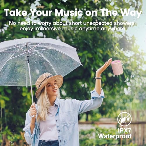 Bluetooth Speaker Wireless,IP67 Waterproof & Dustproof Portable Speaker with Lights,15W Loud Stereo Sound, 2500mAh Battery All Day Playtime, TWS Pairing, BT5.3, Home/Party/Outdoor/Beach (Black)