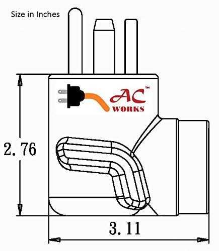 AC WORKS 30 Amp 4-Prong Dryer Wall Outlet Adapter AD1430520