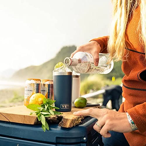 YETI Rambler 10 oz Tumbler, Stainless Steel, Vacuum Insulated with MagSlider Lid, Firefly Yellow