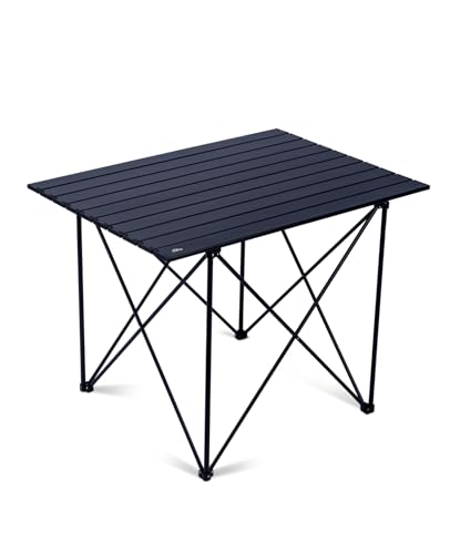 iClimb Ultralight Compact Camping Folding Table with Carry Bag (Blue - S)