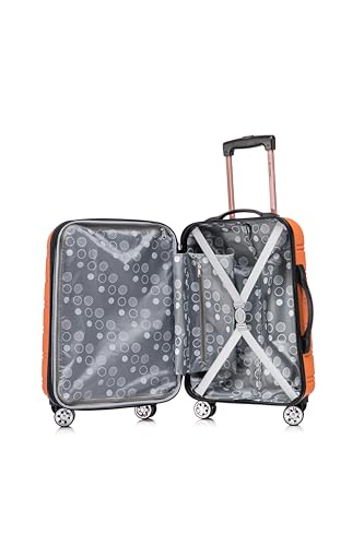 Rockland Melbourne Hardside Expandable Luggage with Spinner Wheels, 2TONENAVY, 2 Piece (20/28)