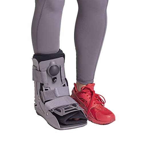 Ultra Light Short Full Shell Walking Boot- Air Cast for Foot & Ankle Injury, Sprained Ankle, Fracture, Broken Foot, Achilles Tendon Injury, Post Surgery- Orthopedic Walker L4360,