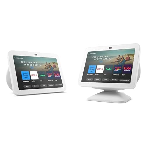 Amazon Echo Show 8 (newest model), With Spatial Audio, Smart Home Hub, and Alexa, Glacier White
