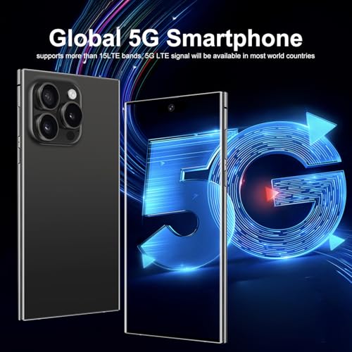 Unlocked Cell Phones Smartphones 5G Phone Android 13 Mobile Phones 8GB+256GB/7 Display/48MP+108MP Camera/6800 mAh/Dual SIM/Build-in Pen (White)