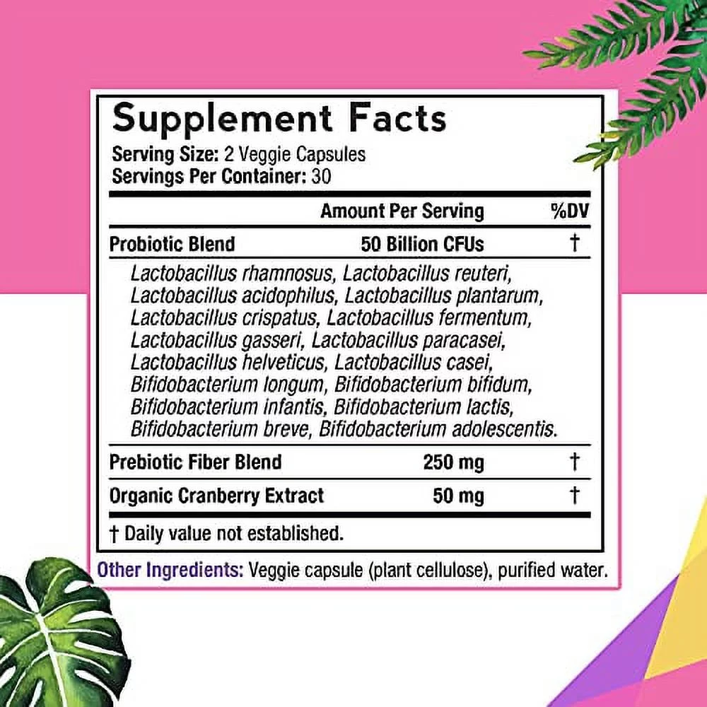 Doctor's Recipes Womenâ€™s Probiotic 50 Billion CFU - 60 Capsules