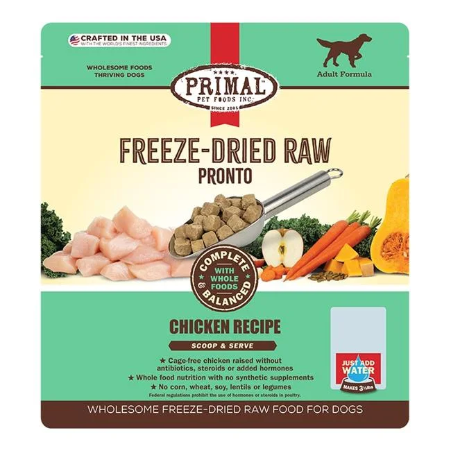 Primal Pet Food 810076941547 25 oz Freeze Dried Pronto Chicken Dog Food