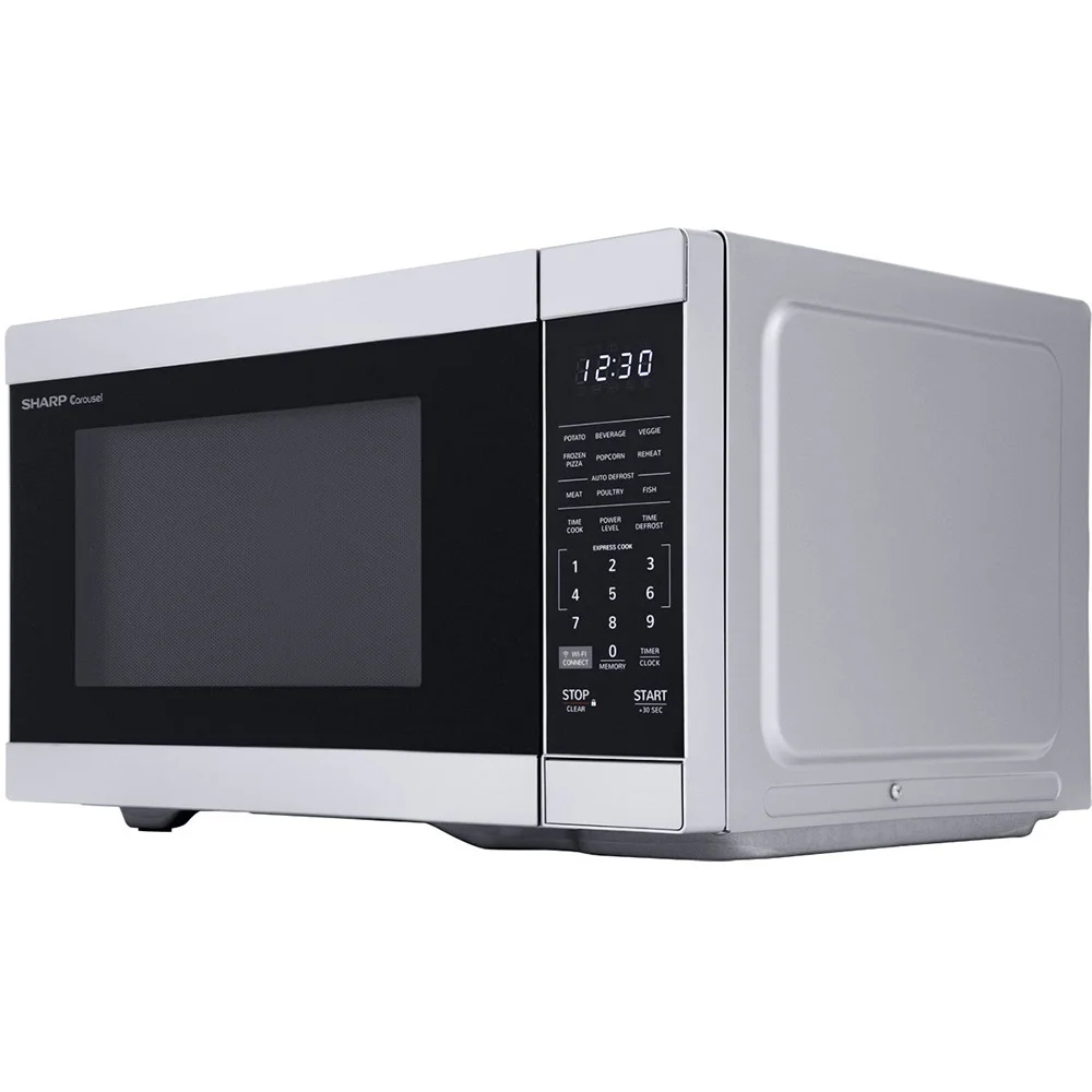 Sharp 1.1 Cu. Ft. Silver Countertop Microwave with Alexa