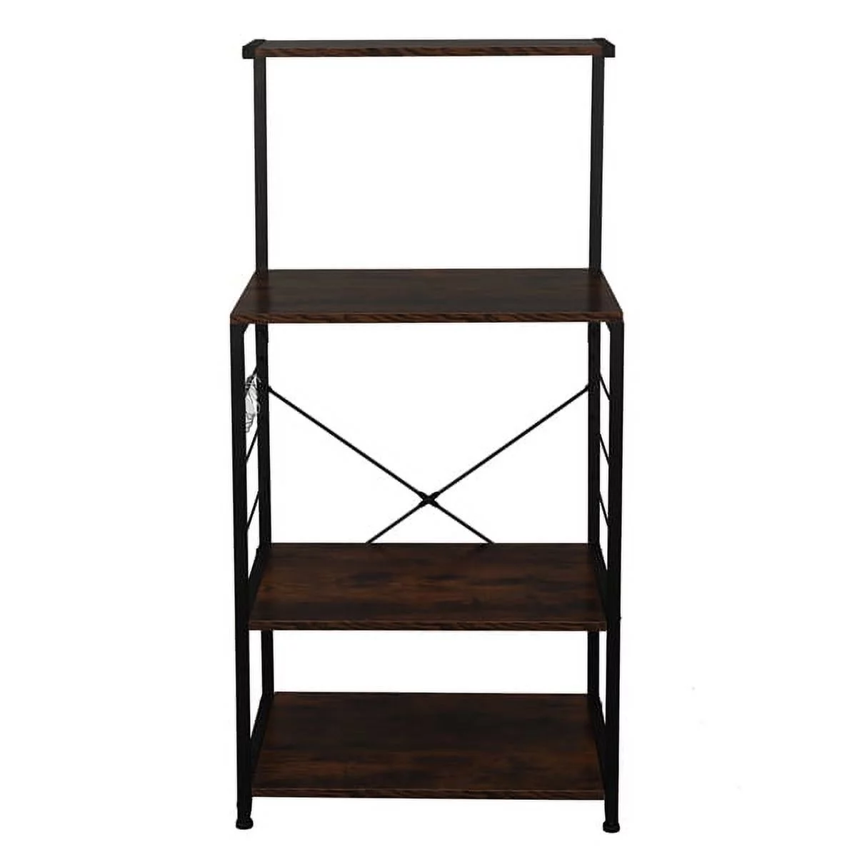 Bornmio Wooden Kitchen Shelf, Baker's Rack 4 Tier Shelves, Vintage Color