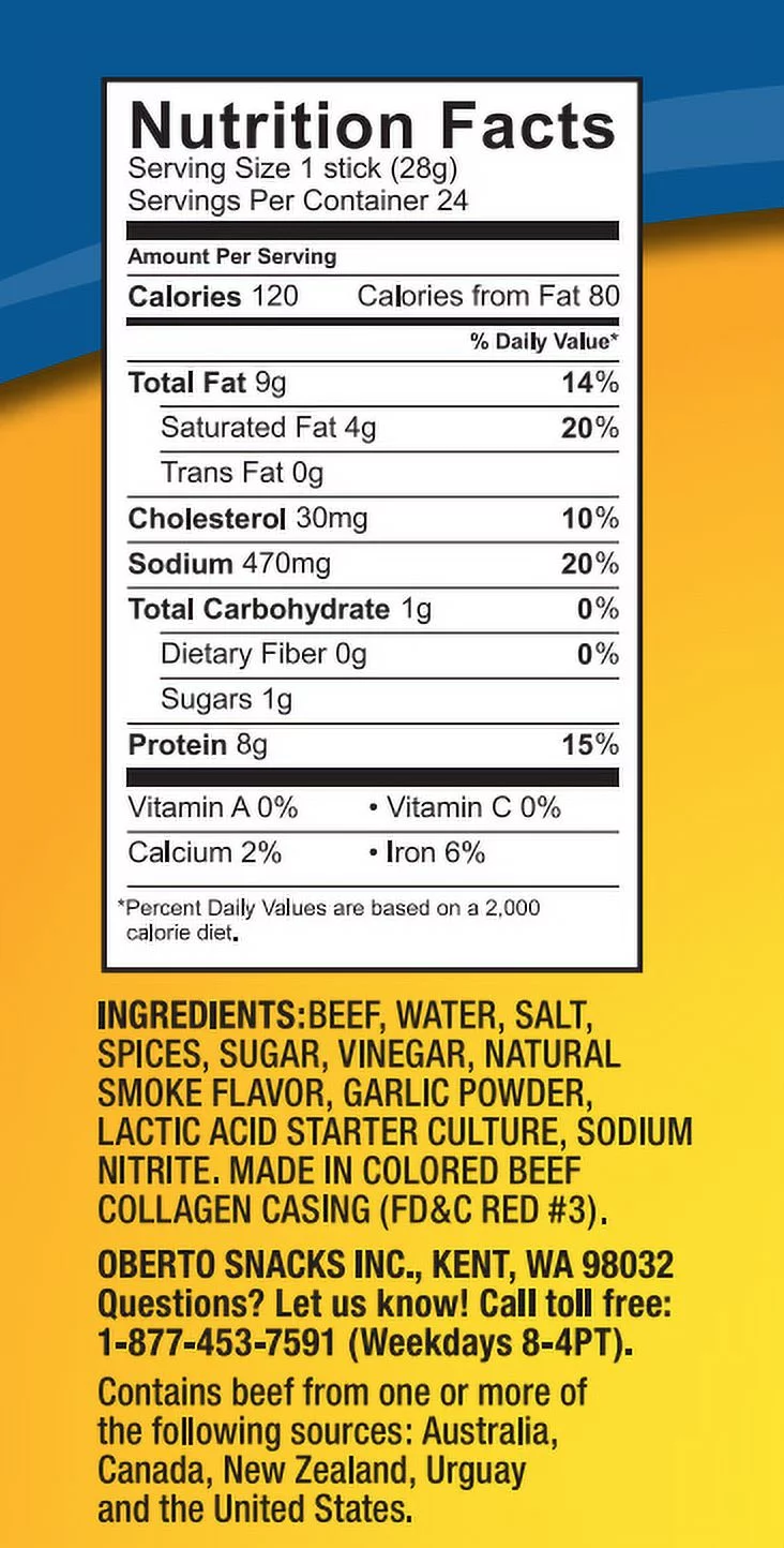 Pacific Gold All Beef Pepperoni Jerky Sticks, Gluten Free, 24-ounces