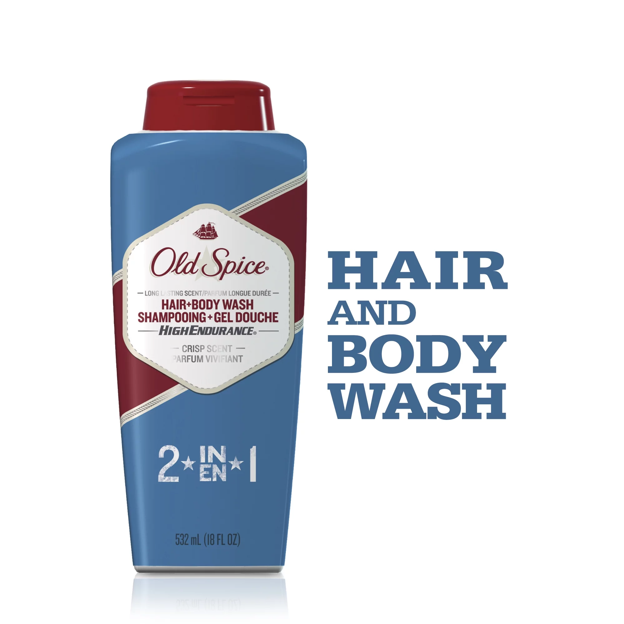 Old Spice High Endurance Hair & Body Wash 18 oz (Pack of 4)