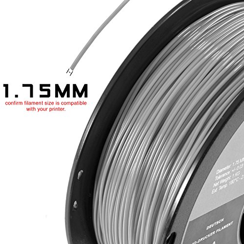 HATCHBOX 1.75mm Black PLA 3D Printer Filament, 1 KG Spool, Dimensional Accuracy +/- 0.03 mm, 3D Printing Filament