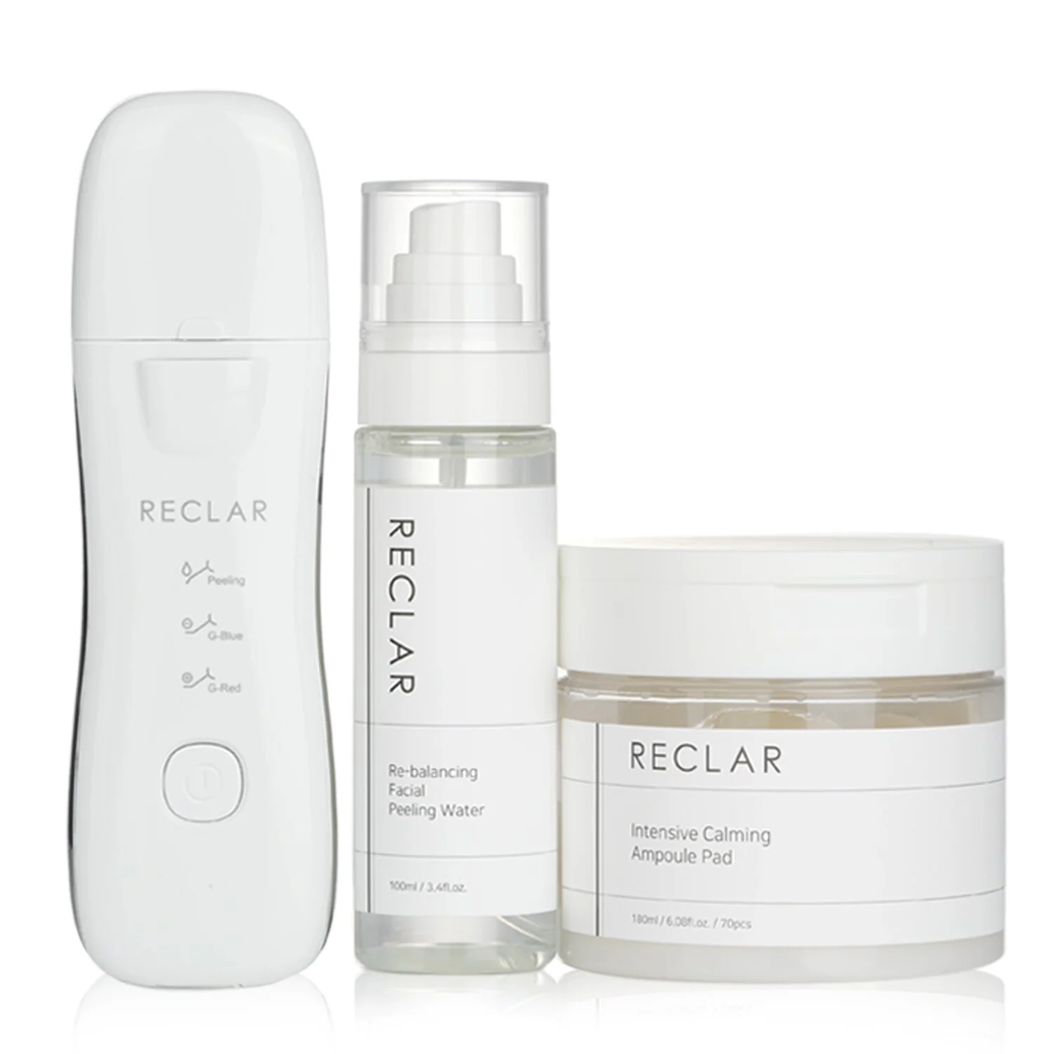 Reclar Galvanic Water Peeler Premium Collection:  3pcs