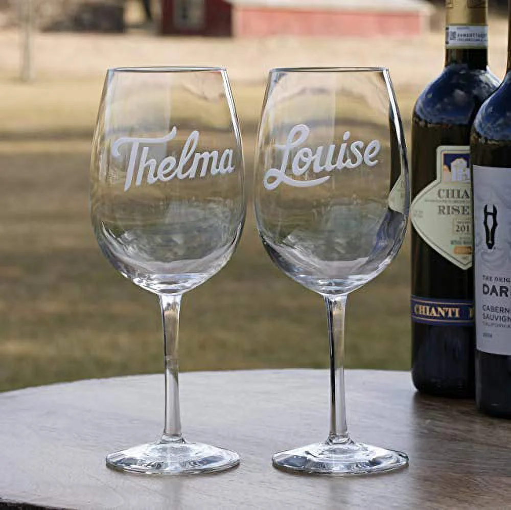 Thelma and Louise Wine Glass Set