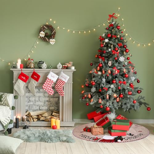 Mr. Pen- Christmas Tree Skirt 48 inches, Knitted Christmas Skirt Tree, Xmas Tree Skirt