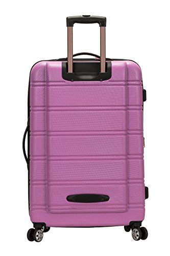 Rockland Melbourne Hardside Expandable Luggage with Spinner Wheels, Blue, Checked Large 28