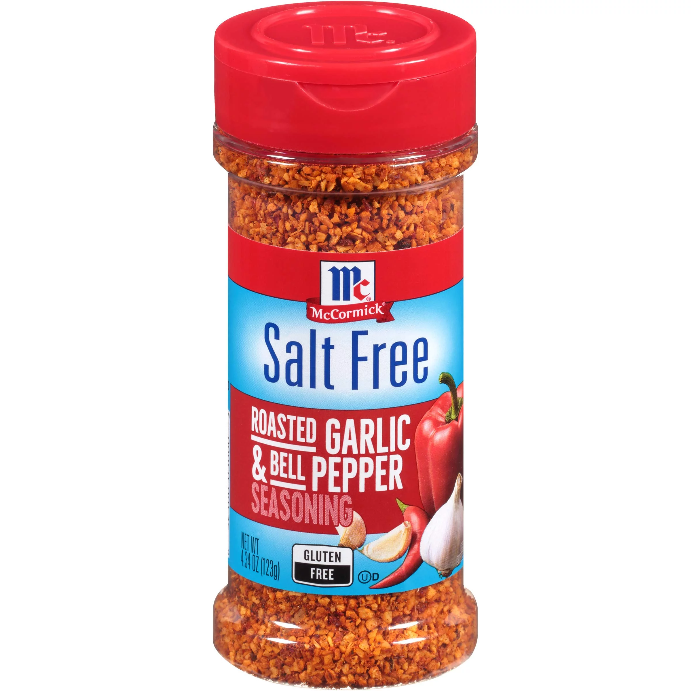 Mccormick Salt Free Roasted Garlic & Bell Pepper Seasoning, 4.34 Oz (Pack Of 6)