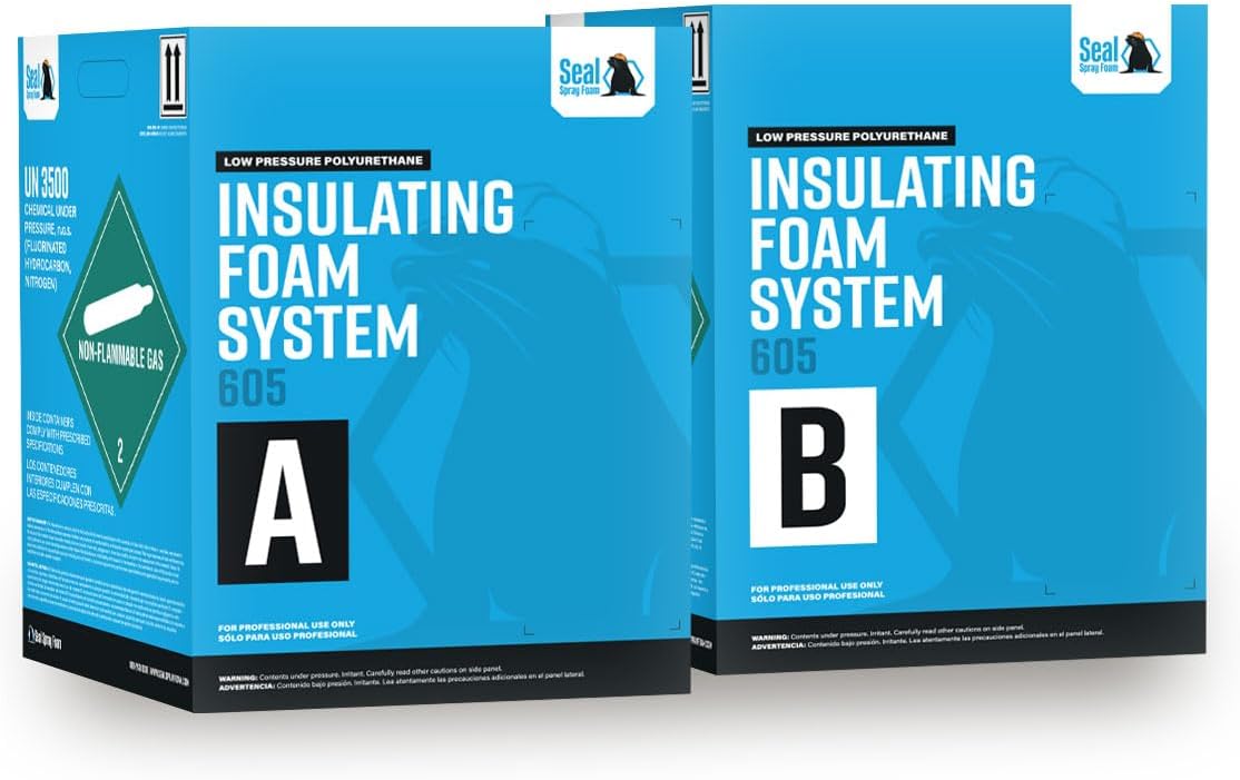 Seal Spray 600 BF Closed Cell Low Pressure, Medium Density, Two-Component FR Insulating Polyurethane Spray Foam Kit