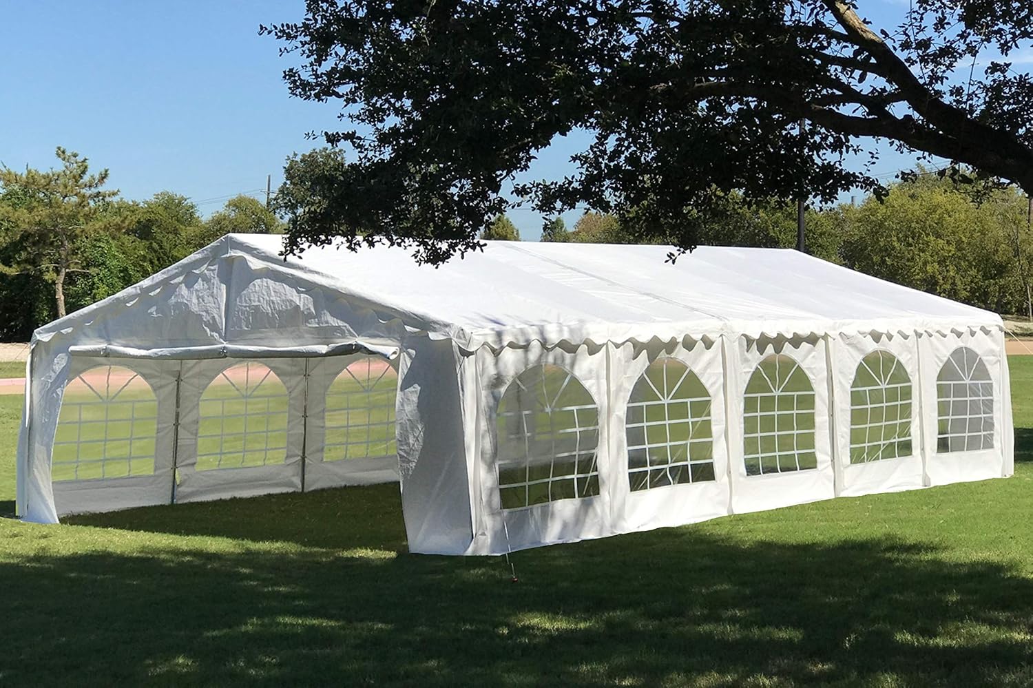 Delta 32'x20' Budget PE Tents for Parties, Large Outdoor Canopy Carpas para Fiestas, Big Wedding Party Event Tent with Waterproof Top & Removable Sidewalls for Patio Outdoor Garden Events
