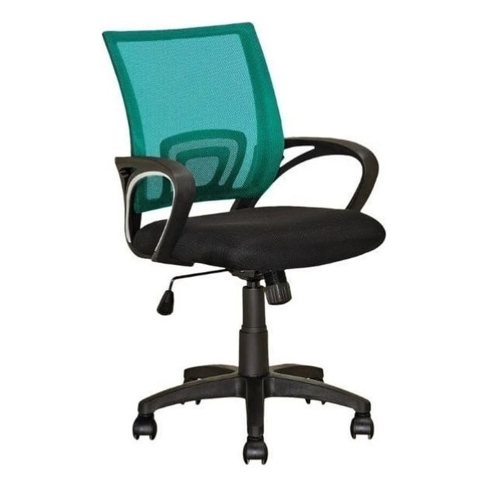 Pemberly Row Workspace Mesh Fabric Back Swivel Office Chair in Teal Blue