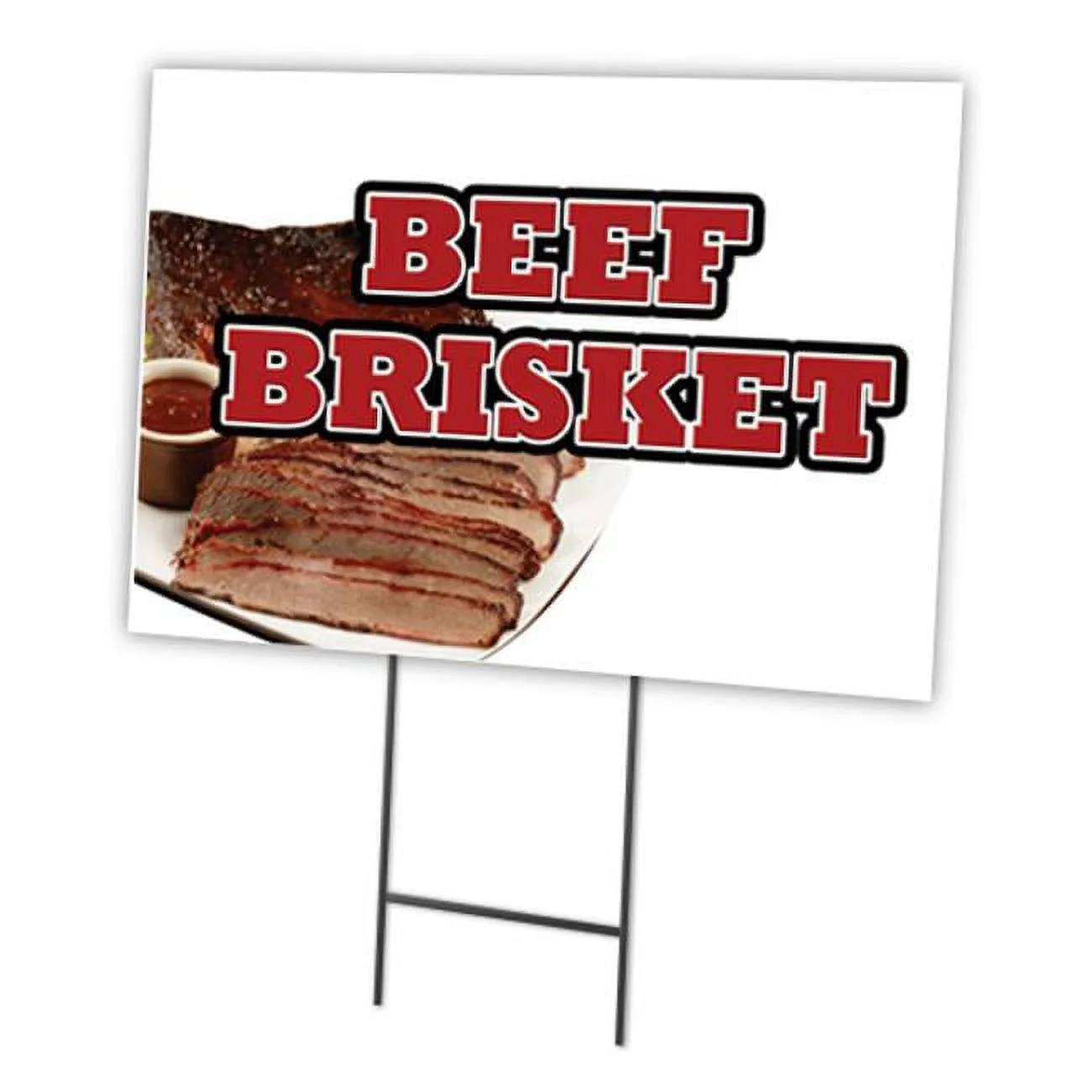 12 x 16 in. Beef Brisket Yard Sign & Stake