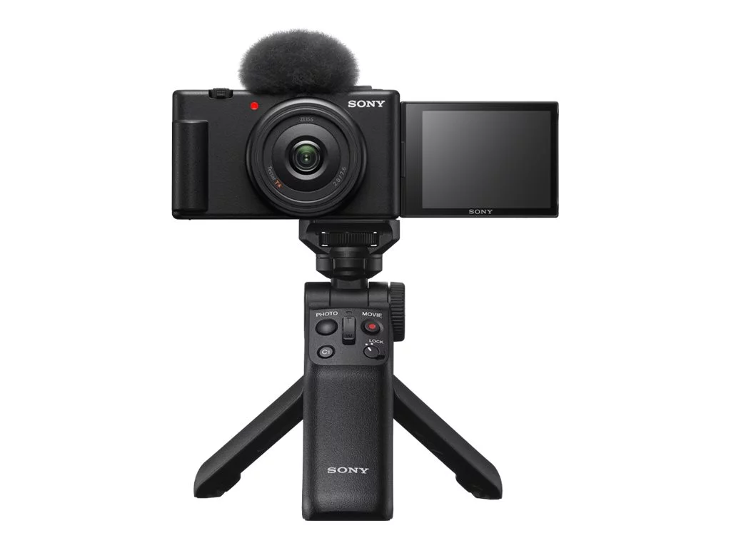 Sony ZV-1F - Digital camera - compact - 20.1 MP - 4K / 30 fps - ZEISS - Wi-Fi, Bluetooth - black