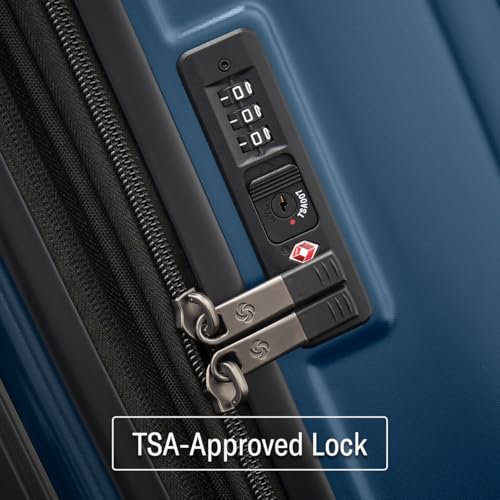 Samsonite Carry-On Pro Front Pocket Hardside Expandable 21-Inch Octiv Luggage: Durable & Impact Resistant, 360° Aero Trac Spinner Wheels, Adjustable Telescopic Handle, TSA Approved Lock - Silver