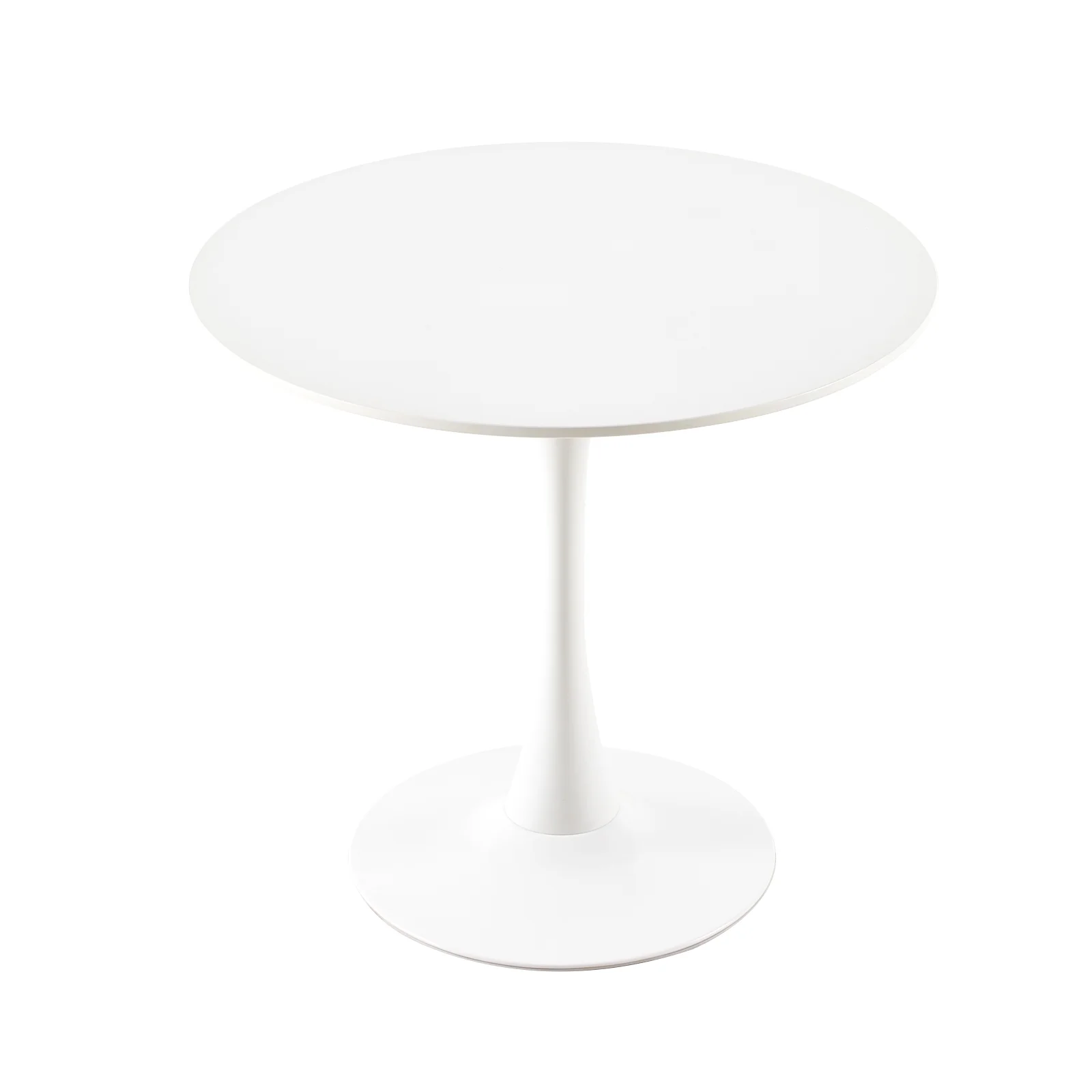 Round Dining Table for 4, Small Dining Room Table for 2-4,Tulid Table Round White Dining Table for 4, 31.5