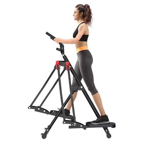 Air Walk Elliptical Glider Machine,Ellipse Home Cross-Training Arm/Leg Cardio Workout Machine for Senior & Adult,Side Sway Action 360 Motion Full-Body Exerciser for Home Gym