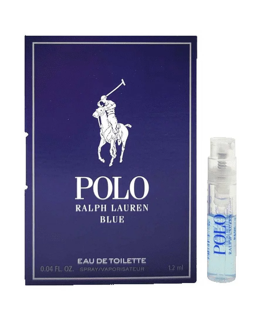 Polo Blue by Ralph Lauren for Men 0.04 oz Eau de Toiltte Vial Spray - Pack of 6