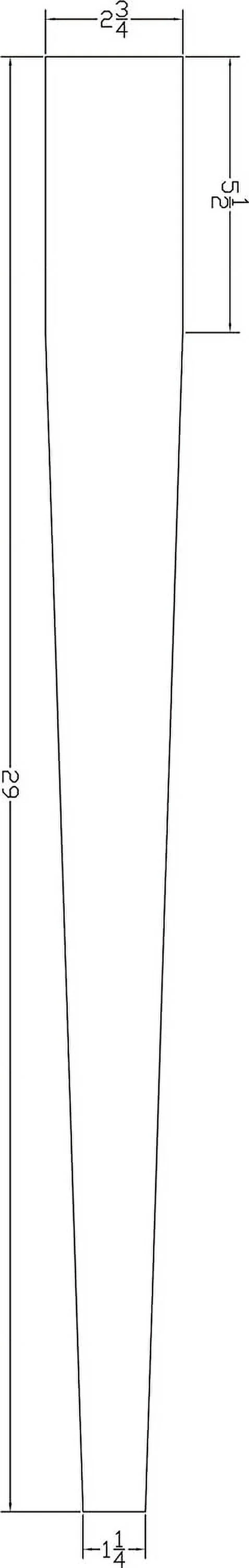 Tapered Maple Wood Dining Table Leg - 29