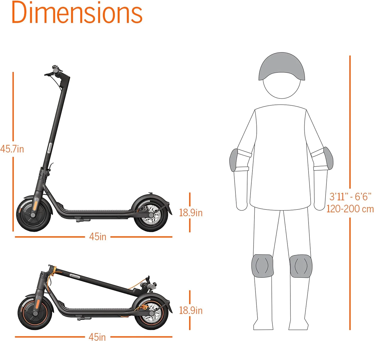 Segway Ninebot F30S Electric Kick Scooter, 300W Motor, Long Range & 15.5 mph Max Speed, 10-inch Pneumatic Tire, Adults