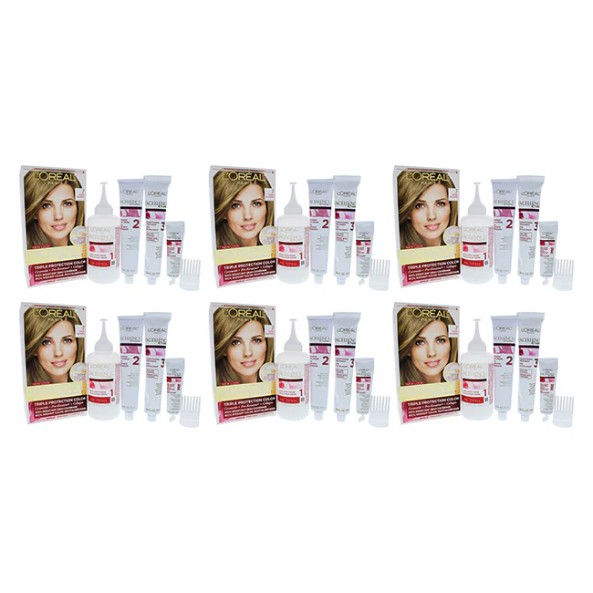 L'Oreal Excellence Creme Pro - Keratine - 7 Dark Blonde - Natural by LOreal Paris for Unisex - 1 Application Hair Color - Pack of 6