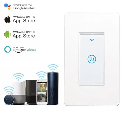 Zigbee Paddle Touch Smart Switch, Compatible with Alexa, Google Home, Hubitat, and HA, Neutral Wire Required (2)