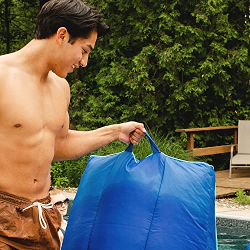 Big Joe Captain's Float No Inflation Needed Pool Lounger, Double Sided Mesh, Quick Draining Fabric