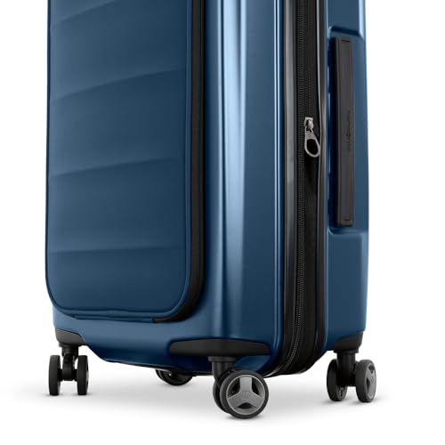 Samsonite Carry-On Pro Front Pocket Hardside Expandable 21-Inch Octiv Luggage: Durable & Impact Resistant, 360° Aero Trac Spinner Wheels, Adjustable Telescopic Handle, TSA Approved Lock - Silver