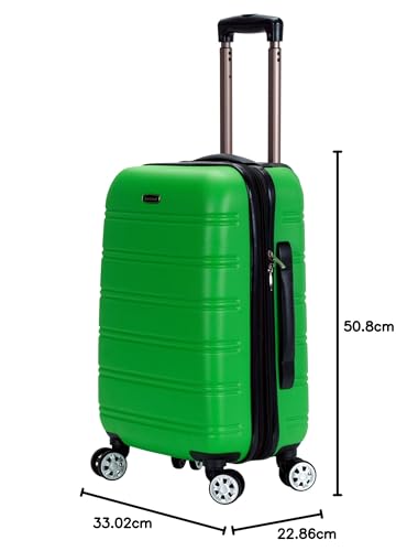 Rockland Melbourne Hardside Expandable Luggage with Spinner Wheels, 2TONENAVY, 2 Piece (20/28)