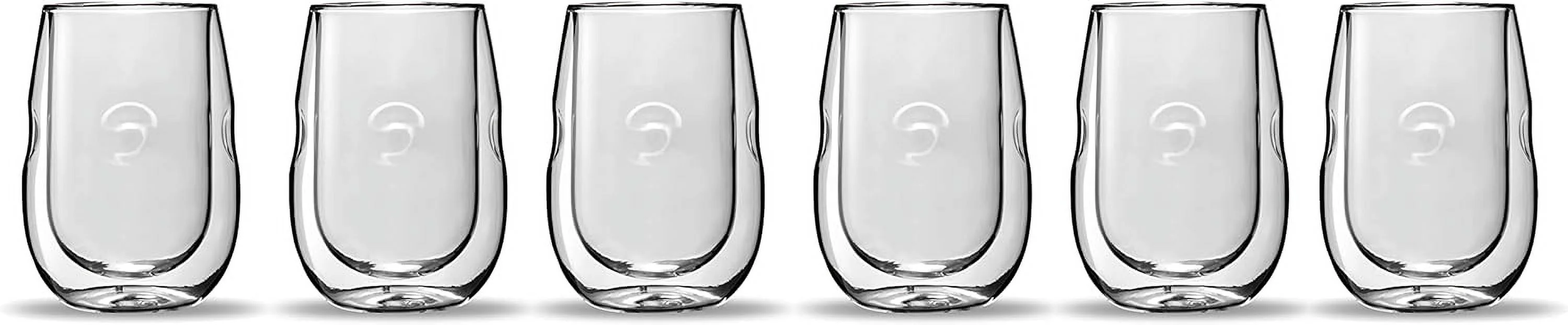 Moderna Artisan Series Double Wall Insulated Wine Glasses - Set Of 6 Wine And Beverage Glasses