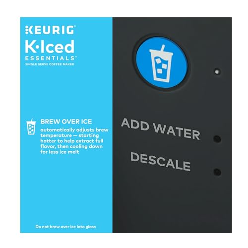 KeurigK K-Iced Essentials Iced and Hot Single-Serve K-Cup Pod Coffee Maker, 4 Cup Sizes, 36oz Removable Reservoir & ICED TUMBLER (White)