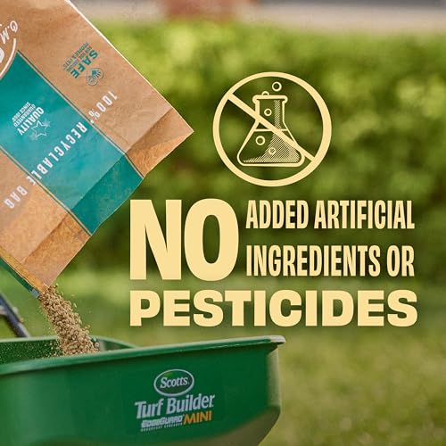 O.M. Scott and Sons Tall Fescue Blend Grass Seed, Fertilizer and Soil Improver, Naturally Crowds Out Weeds, Covers Up to 2,000 sq. ft., 8 lbs.