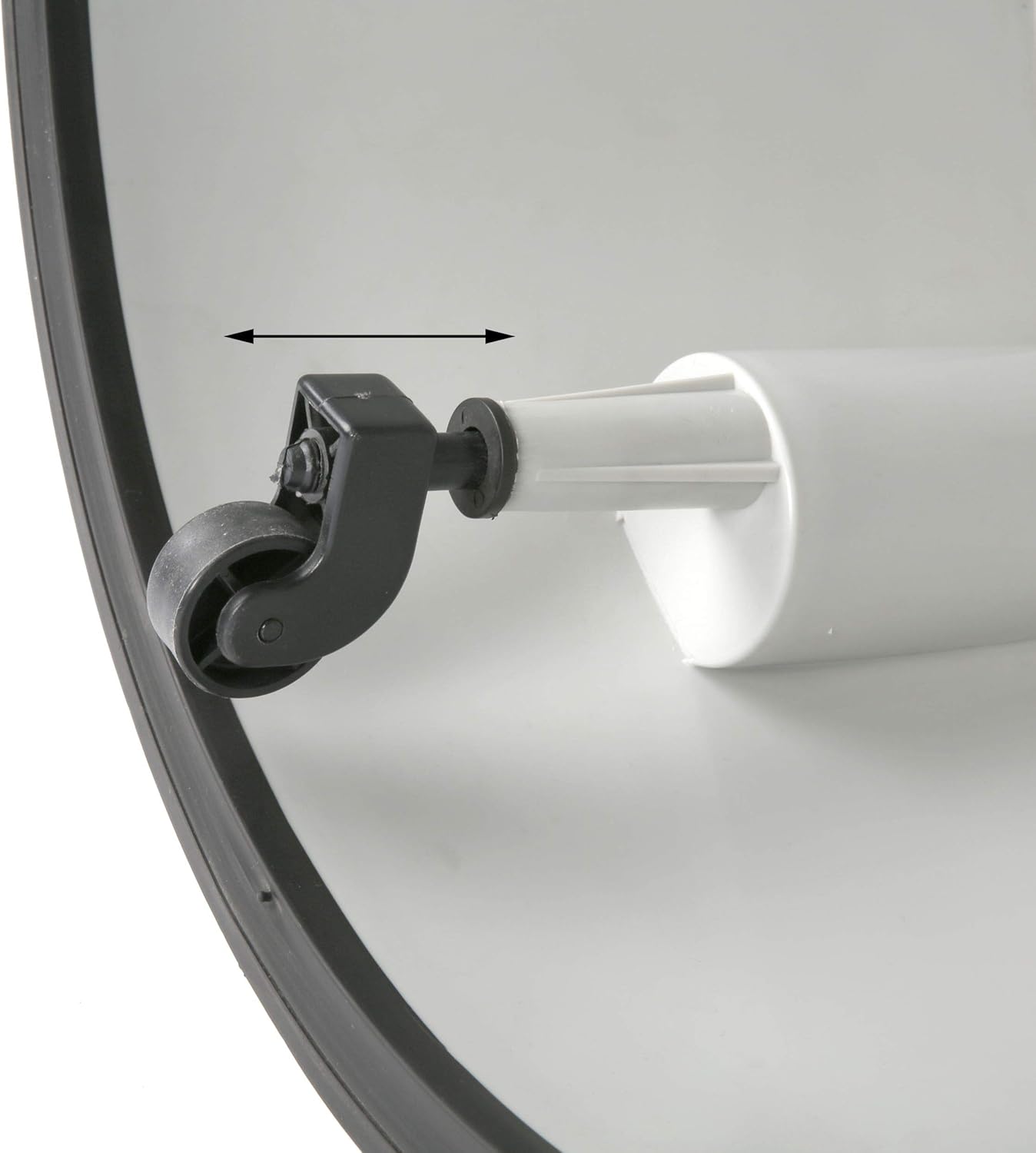 M&T Displays Gray Rolling 2-Step Plastic Stepstool Holds up to 330 lbs w/Non-Slip Platform Wheels Sturdy and Durable Home Appliance Ideal for Kitchen Bathroom Bedroom