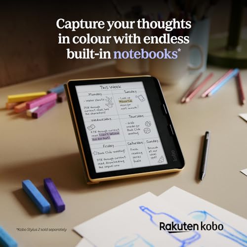 Kobo Libra Colour | eReader | 7 Glare-Free Colour E Ink Kaleido 3 Display | Dark Mode Option | Audiobooks | Waterproof (White)