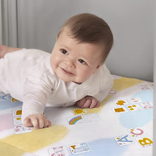 Dream On Me Asheville 4” Firm Fiber Crib And Toddler Mattress | Waterproof | GreenGuard Gold Certified | Dual-Sided Mattress | Grey Embossed Cover | Lightweight Reversible Design