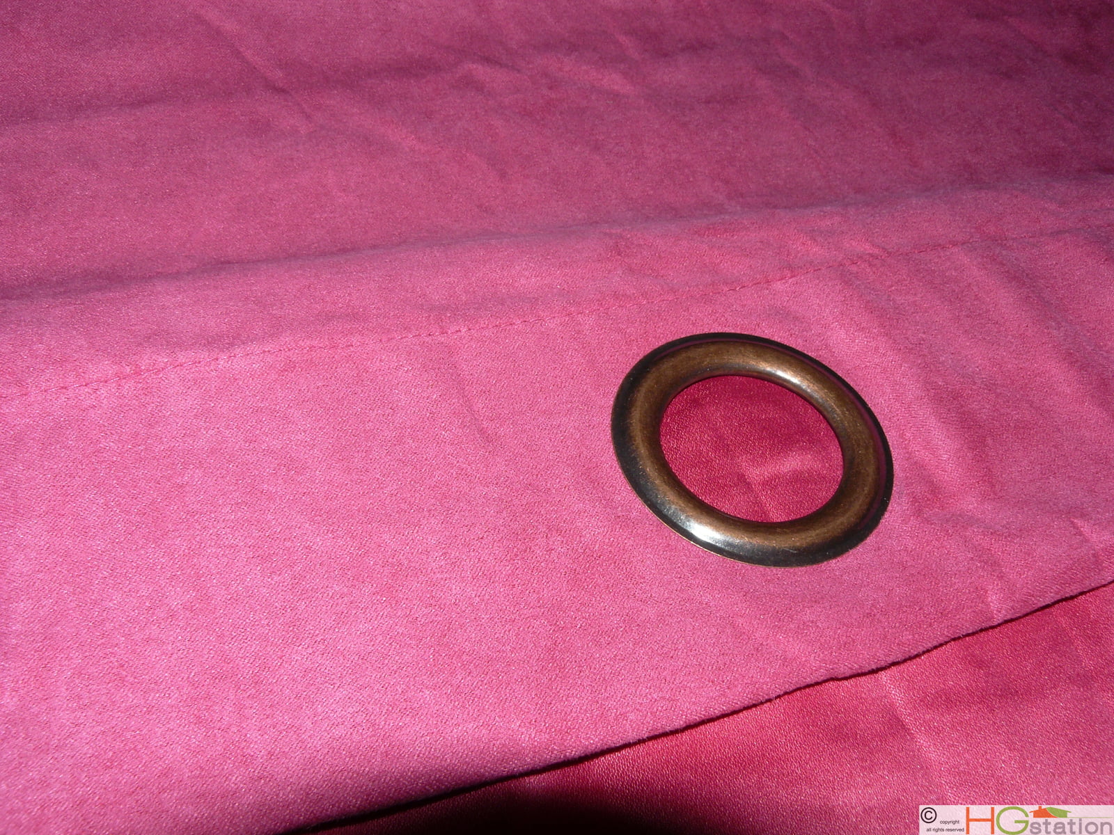 2x Panels/Pair Faux Suede Metal Grommet Curtain Drape Set Washable Hot Pink 54x84