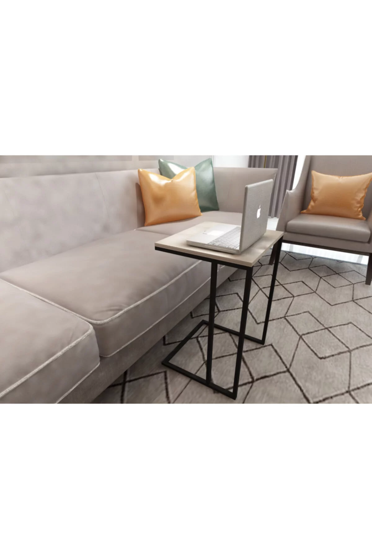 Mia metal legs with wood top C table, Easy to assemble, Cordoba